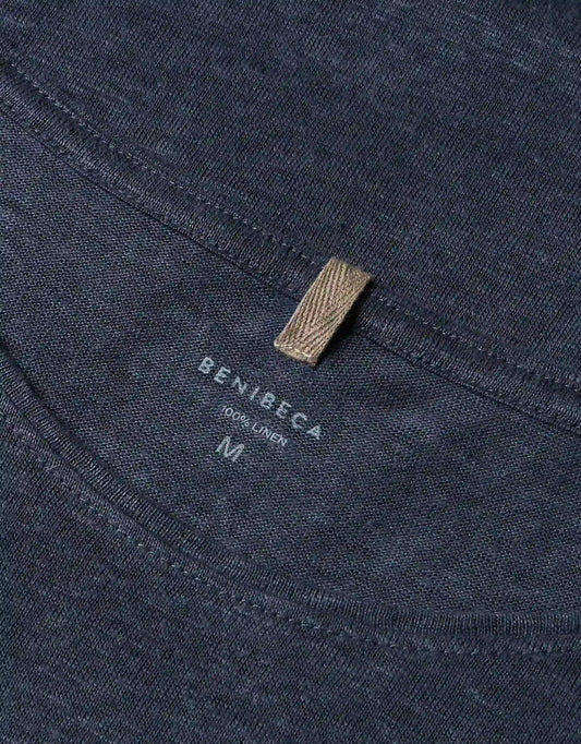 C-NECK LINEN INDIGO