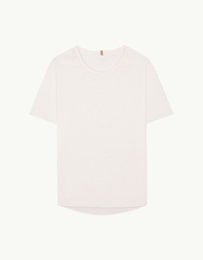 C-NECK LINEN BLANC