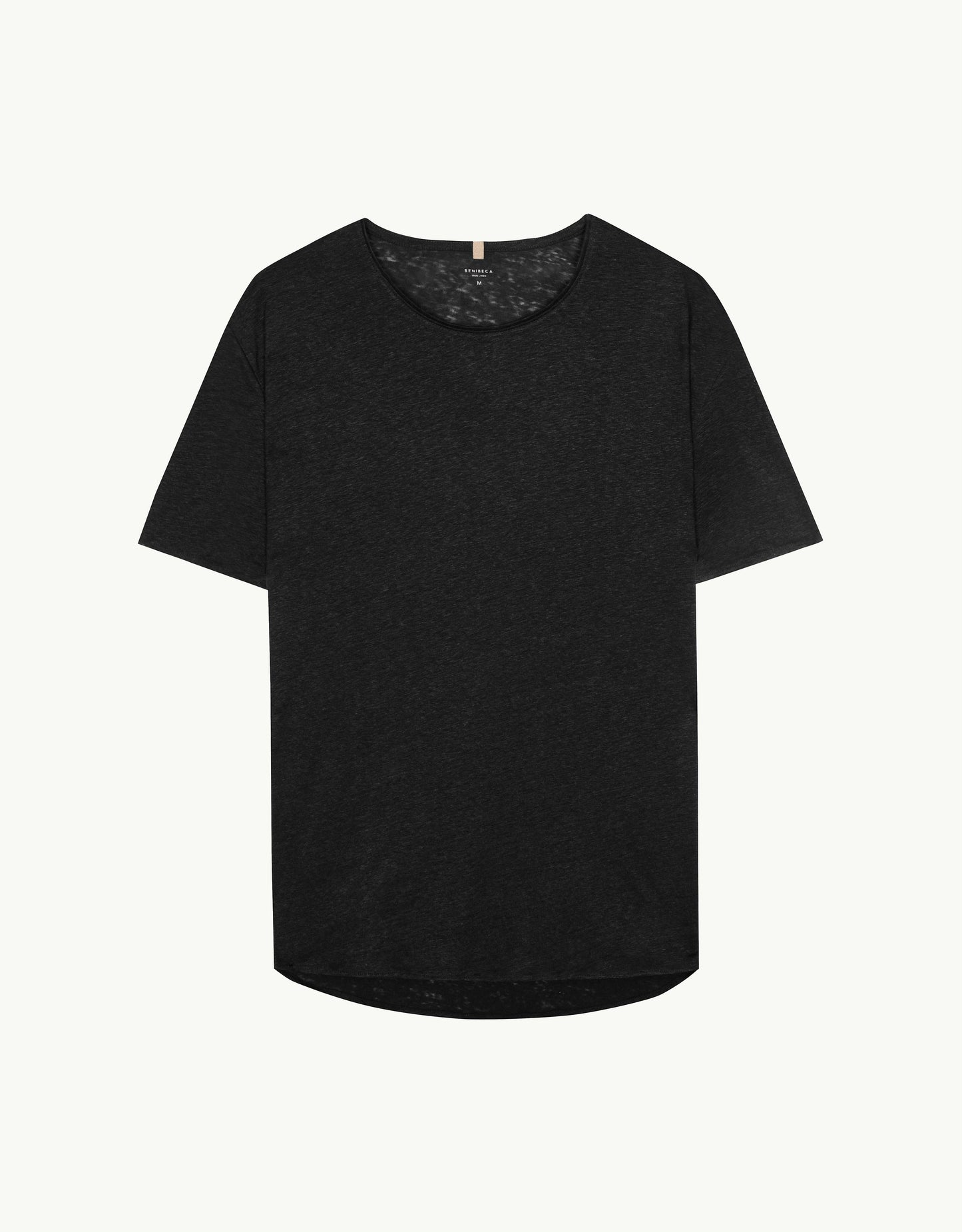 C-NECK LINEN NERO