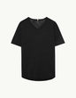 V-NECK LINEN NERO