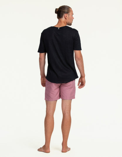 C-NECK LINEN NERO