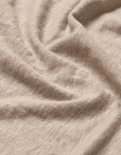 V-NECK LINEN SAND