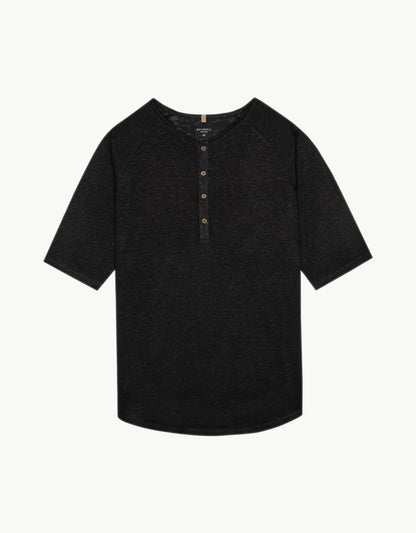 T-SHATI LINEN NERO