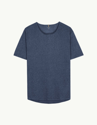 C-NECK LINEN INDIGO