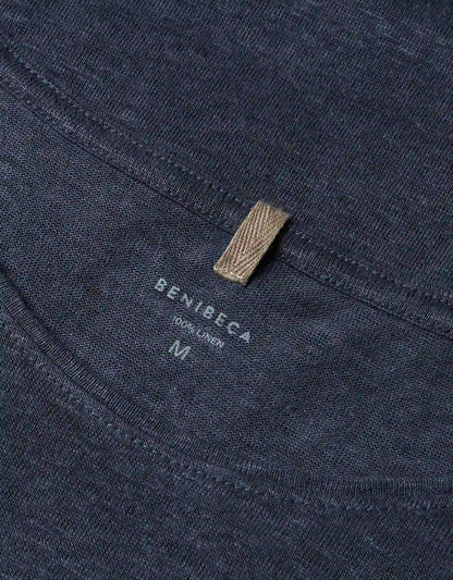 C-NECK LINEN INDIGO