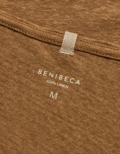 V-NECK LINEN ORO