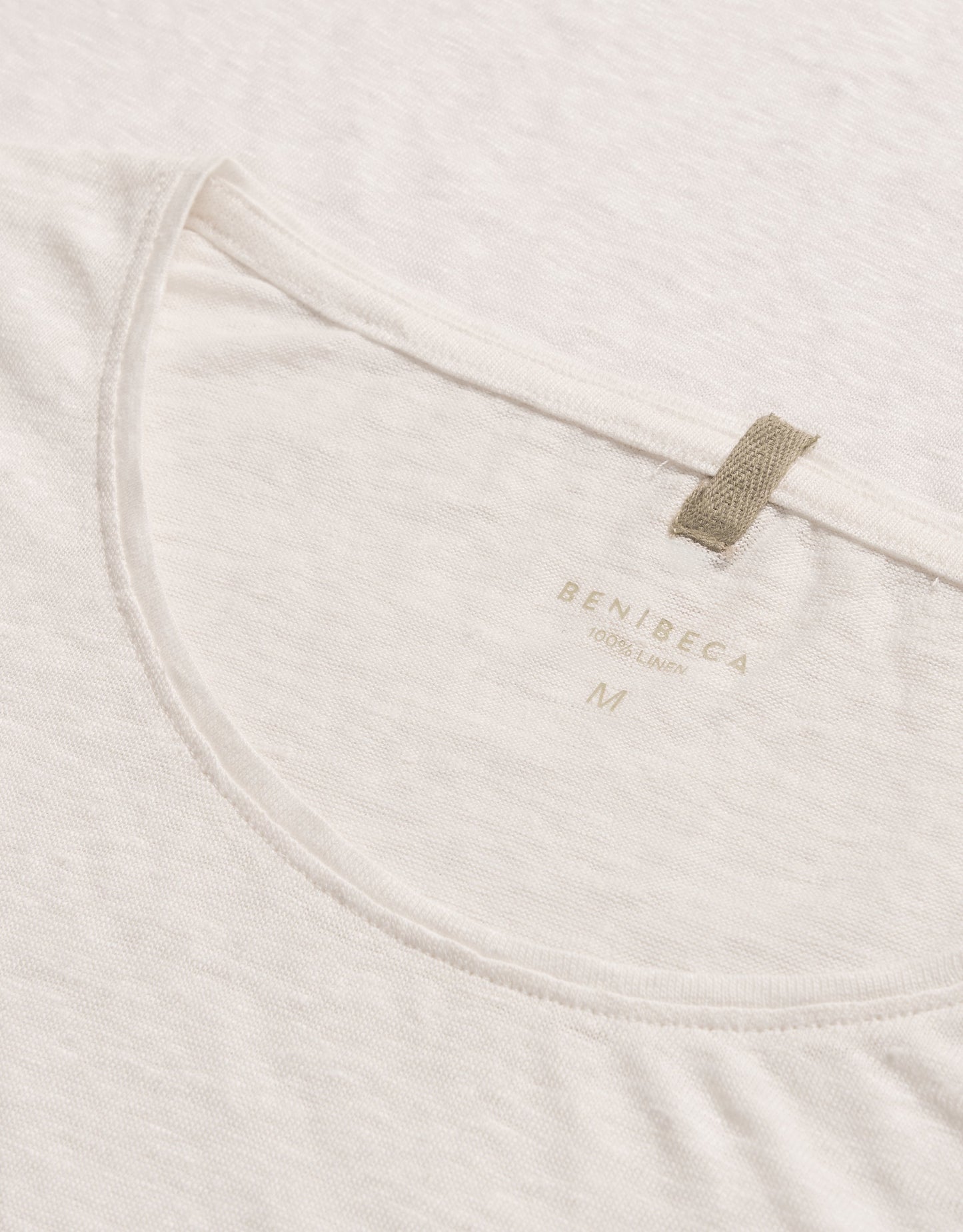 C-NECK LINEN BLANC