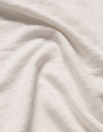 C-NECK LINEN BLANC