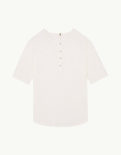 T-SHATI LINEN BLANC